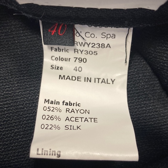 ROCHAS black silk blend pants size 40 - Picture 6 of 7